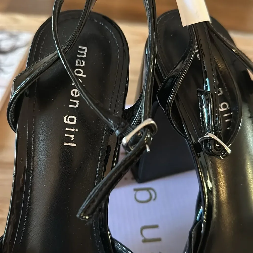 Madden Girl Women's Caicos Platform Black Patent NEW in Box